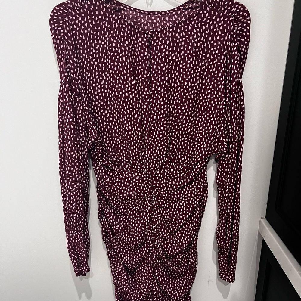 NEW! Zara NWT burgundy and white dress